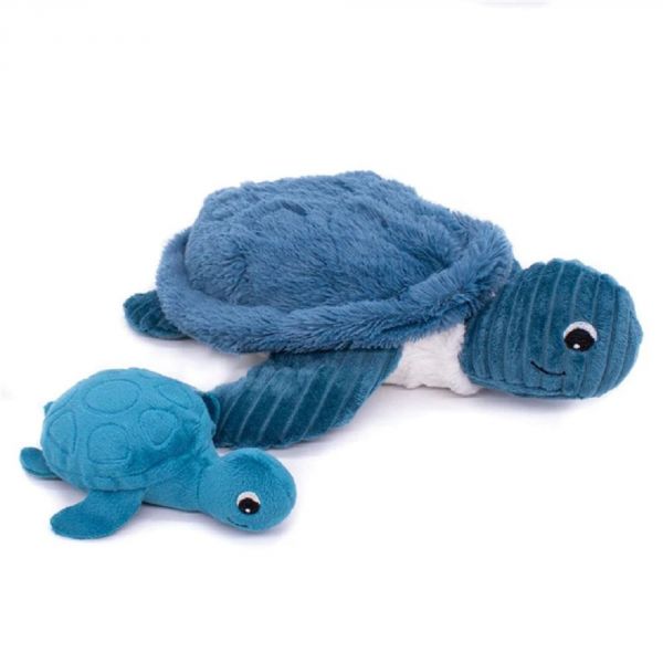 Peluche tortue et son bébé bleue Sauvenou Les Ptipotos