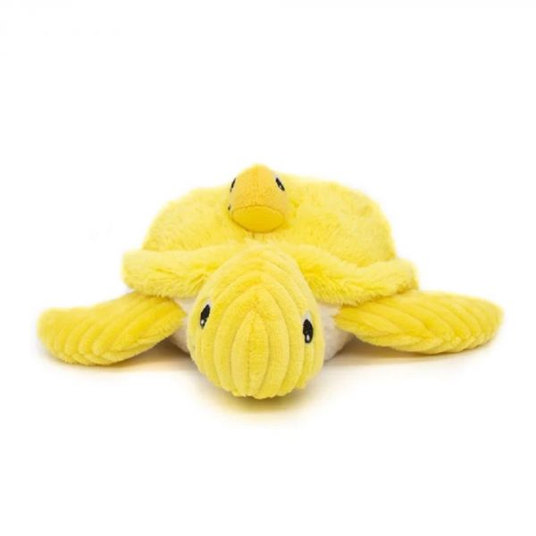 Peluche tortue et son bébé jaune Sauvenou Les Ptipotos