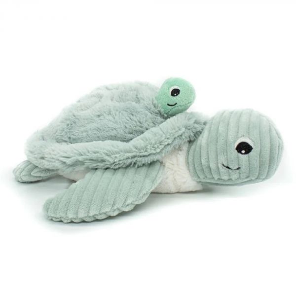 Peluche tortue et son bébé menthe Sauvenou Les Ptipotos