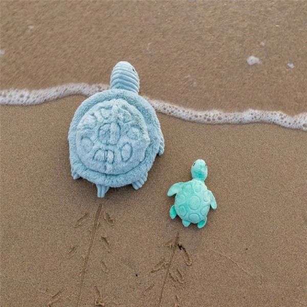 Peluche tortue et son bébé menthe Sauvenou Les Ptipotos