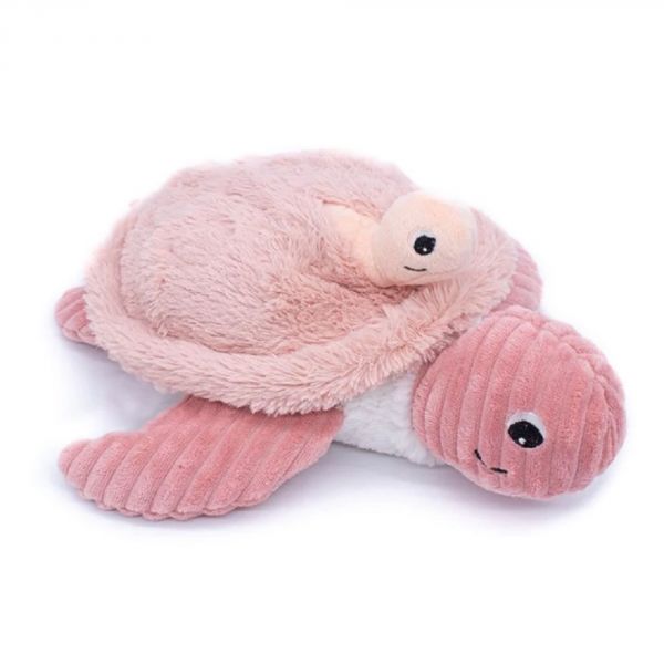 Peluche tortue et son bébé rose Sauvenou Les Ptipotos