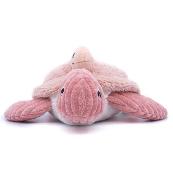 Peluche tortue et son bébé rose Sauvenou Les Ptipotos