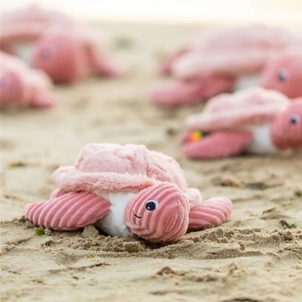Peluche Les Ptipotos maman et bébé tortue rose
