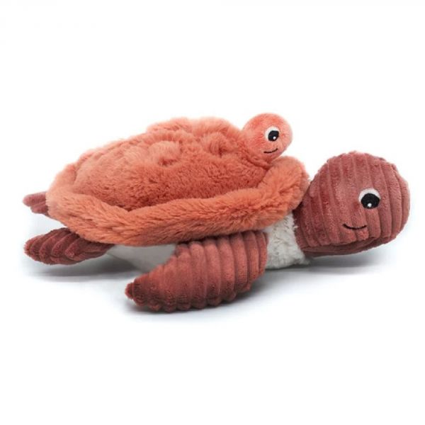 Peluche Les Ptipotos maman et bébé tortue terracotta