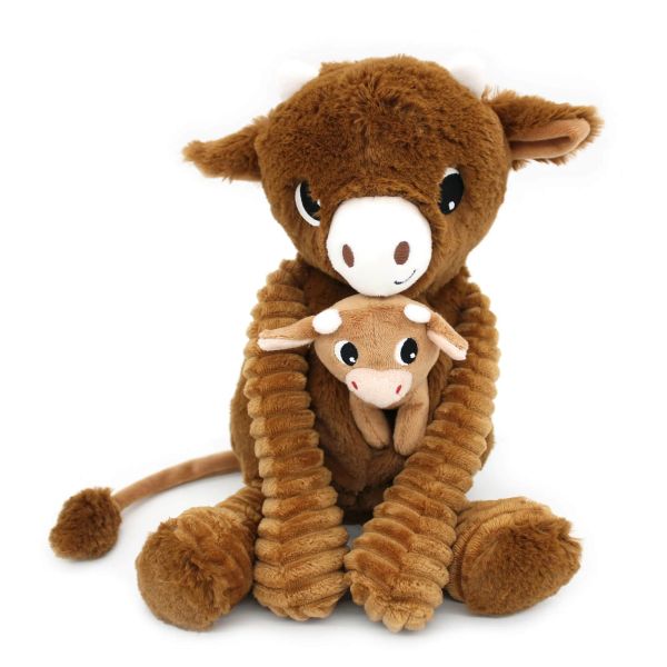 Peluche Les Ptipotos Vache et son bébé