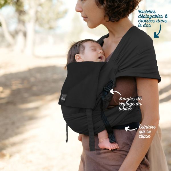 Porte bébé P'tit Evo Noir