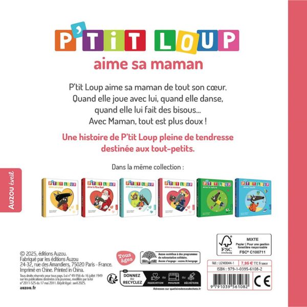 Livre enfant P'tit Loup aime sa maman