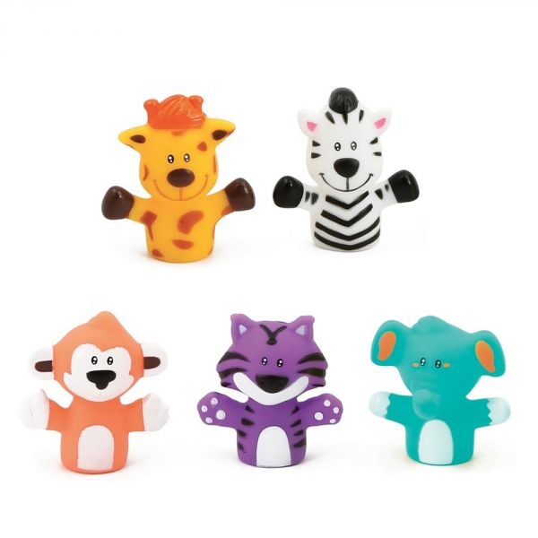 Lot de 5 Marionnettes à doigts Puppets Animaux de la savane