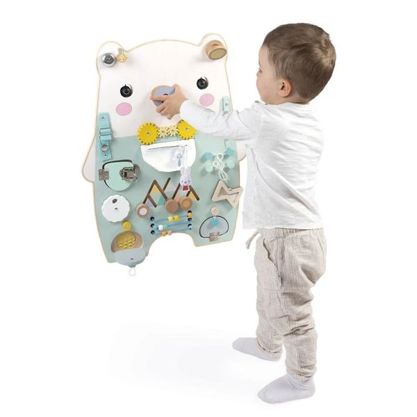 Panneau d'activités en bois Busy Board Ourson Pure