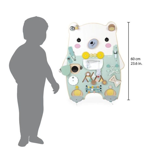 Panneau d'activités en bois Busy Board Ourson Pure