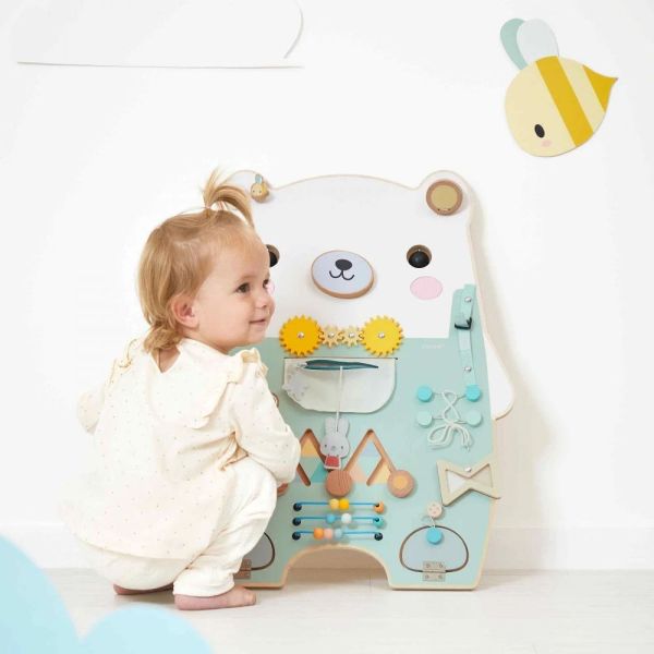 Panneau d'activités en bois Busy Board Ourson Pure