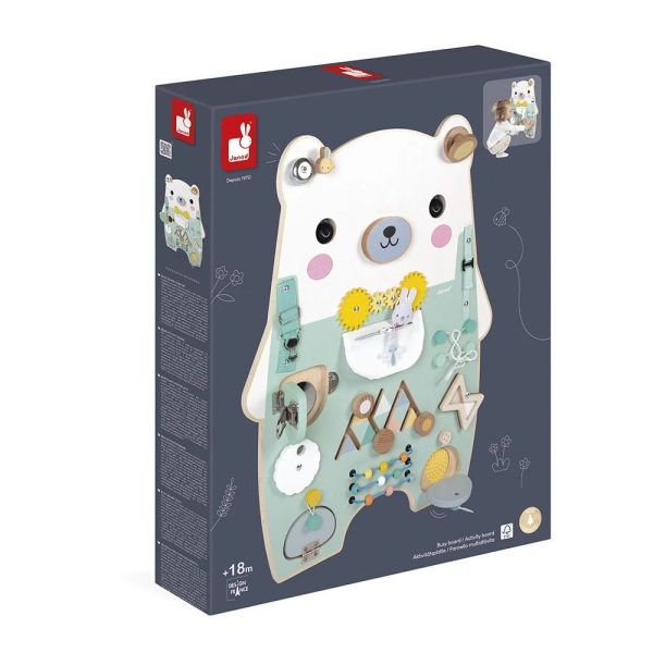 Panneau d'activités en bois Busy Board Ourson Pure