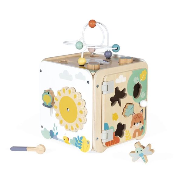 Maxi cube d'activités en bois pour enfant Pure