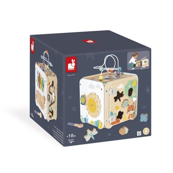 Maxi cube d'activités en bois pour enfant Pure