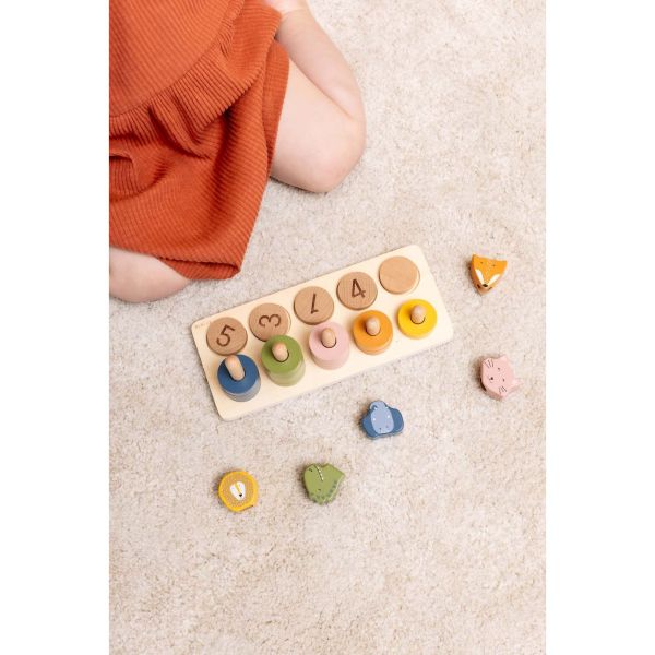 Puzzle enfant à chiffres 1-5 en bois multi