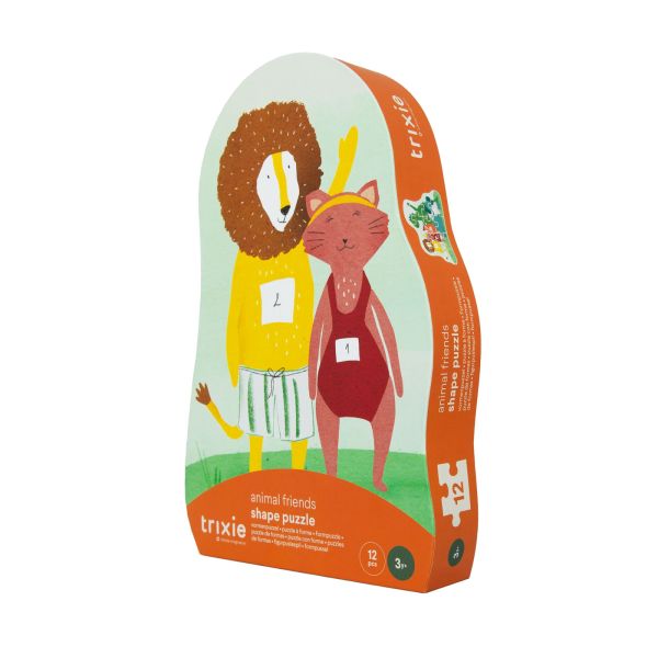 Puzzle enfant à forme - Amis des animaux - 12 pièces
