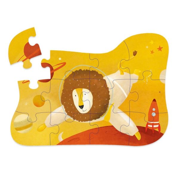 Puzzle à forme Astronaute Mr. Lion 12 pièces