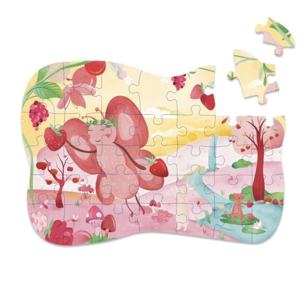 Puzzle à forme Fée des fruits Mrs. Butterfly 35 pièces
