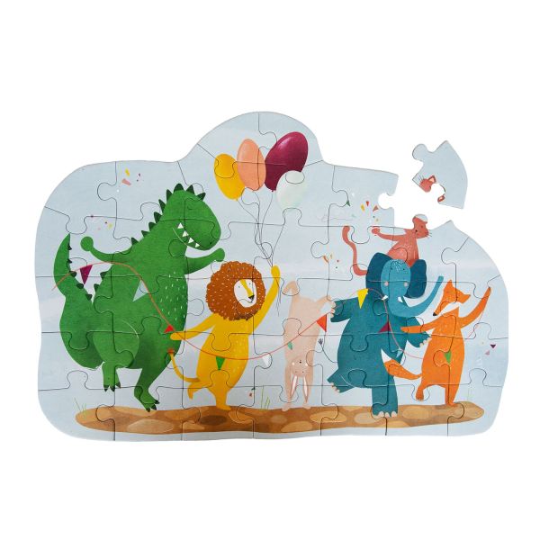 Puzzle enfant à forme - fête d'anniversaire - 36 pièces multi