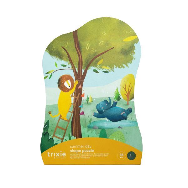 Puzzle enfant à forme - Journée d'été - 35 pièces