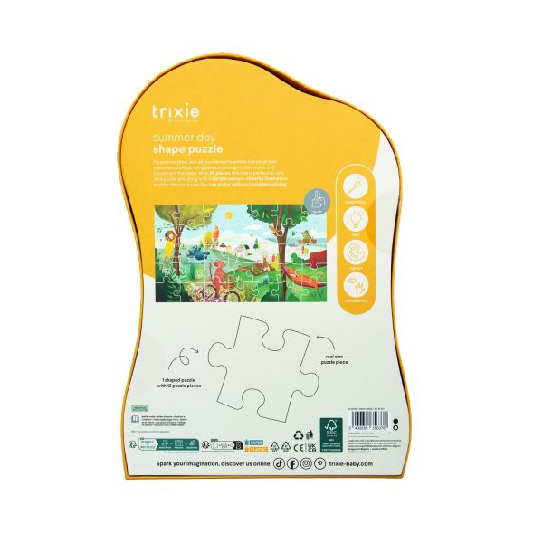 Puzzle enfant à forme - Journée d'été - 35 pièces
