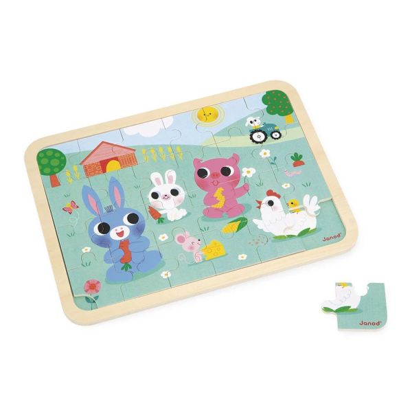 Puzzle en bois 24 pièces A la ferme