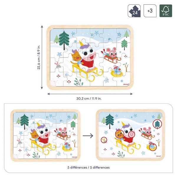 Puzzle en bois 24 pièces A la montagne