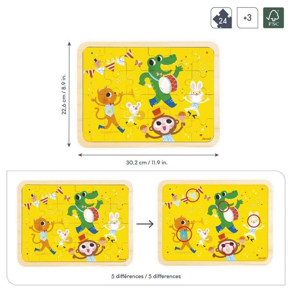 Puzzle en bois 24 pièces C'est la fête