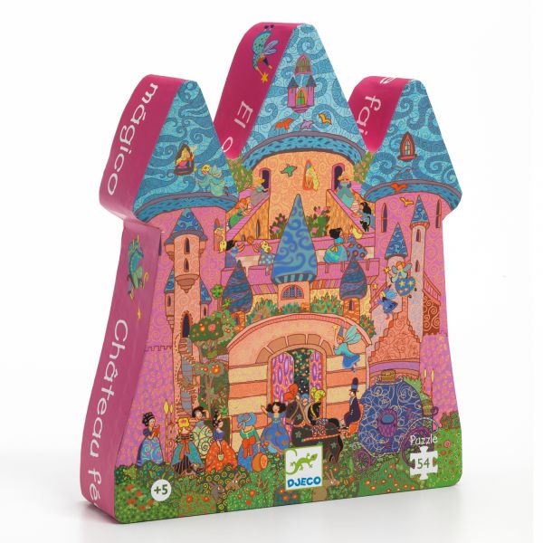 Puzzle silhouette Château féerique 54 pièces