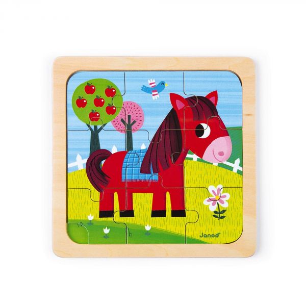 Puzzle en bois Cheval Tornado 9 pièces