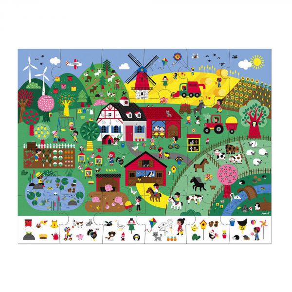 Puzzle d'observation La ferme 24 pièces