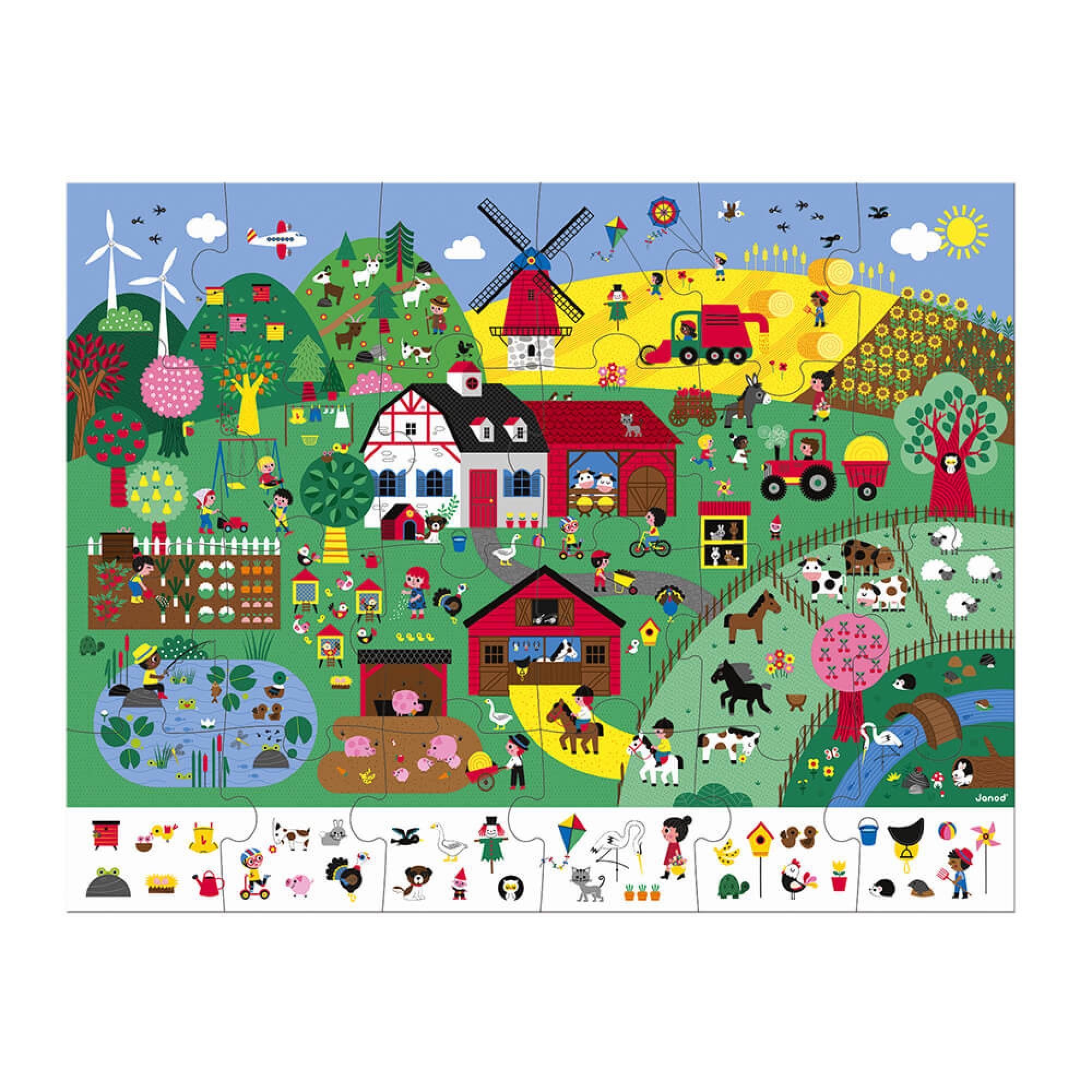 Puzzle Une journée 24 pièces - Janod - Puzzle enfant