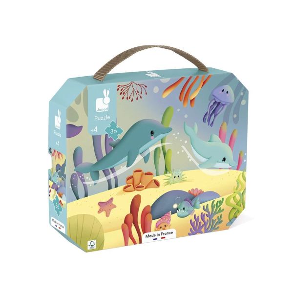 Puzzle frise 36 pièces Les animaux marins