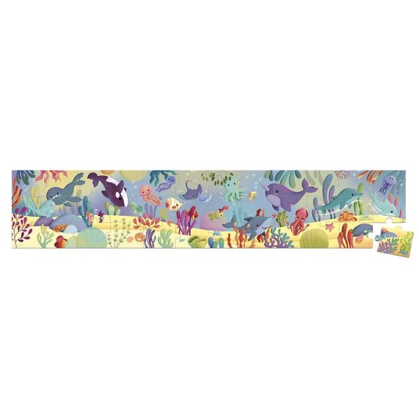 Puzzle frise 36 pièces Les animaux marins
