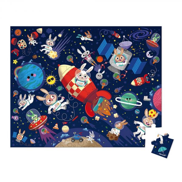 Puzzle enfant 54 pièces Fusée