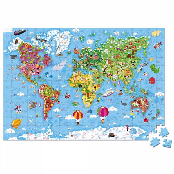 Puzzle enfant Géant monde 300 pièces