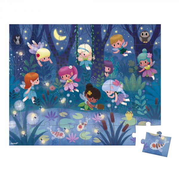 Puzzle enfant 36 pièces Les fées et les nénuphars