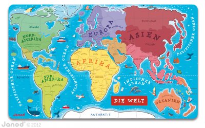 Puzzle monde magnétique version allemande