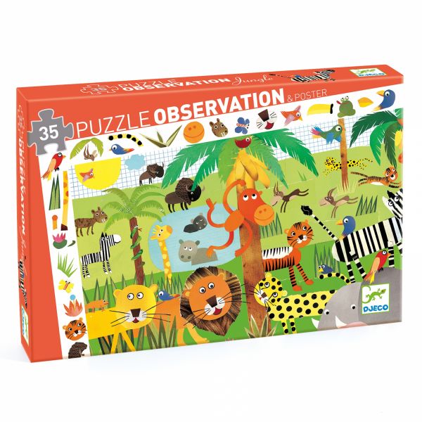 Puzzle d'observation La jungle 35 pièces