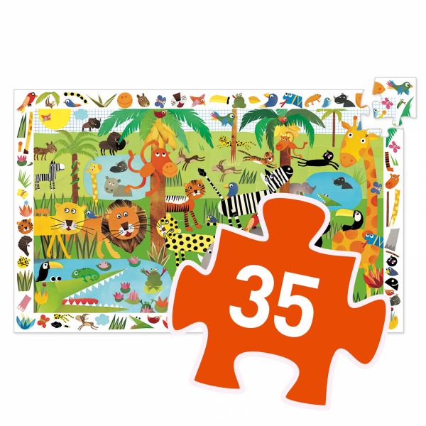 Puzzle d'observation La jungle 35 pièces