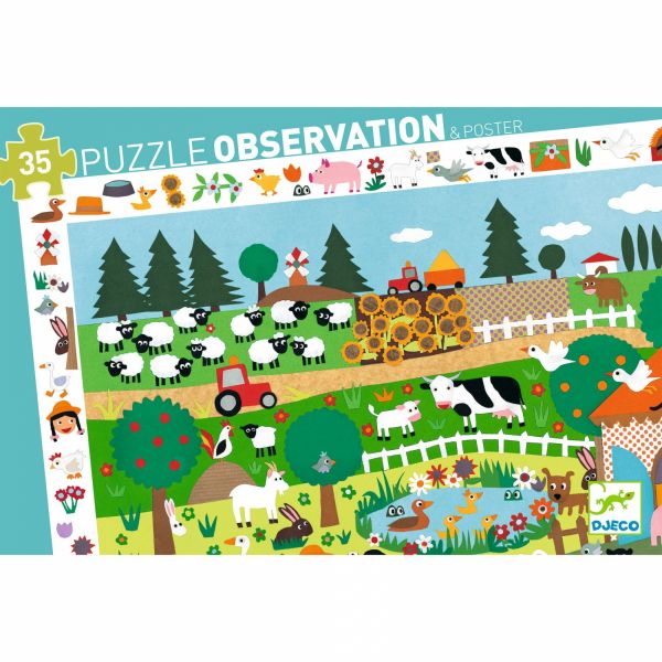 Puzzle d'observation La ferme 35 pièces