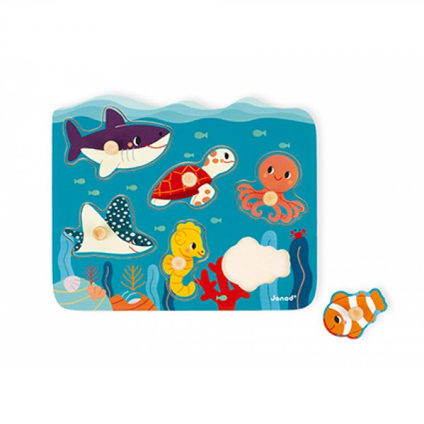 Puzzle en bois Animaux marins WWF 6 pièces