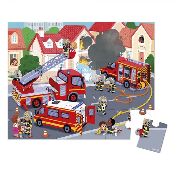 Puzzle enfant 24 pièces Pompiers