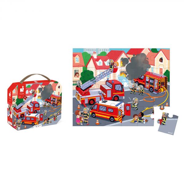 Puzzle enfant 24 pièces Pompiers