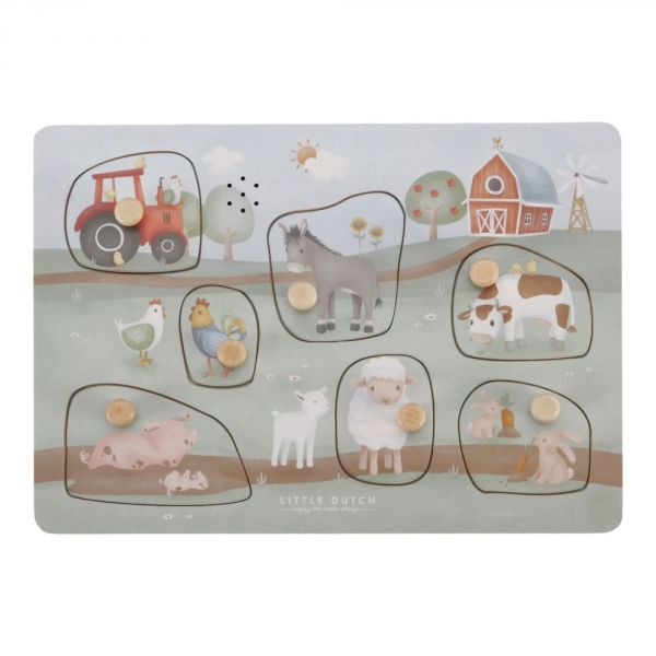 Puzzle sonore en bois FSC - Little Farm