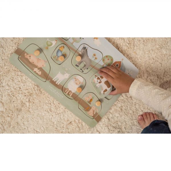 Puzzle sonore en bois FSC - Little Farm