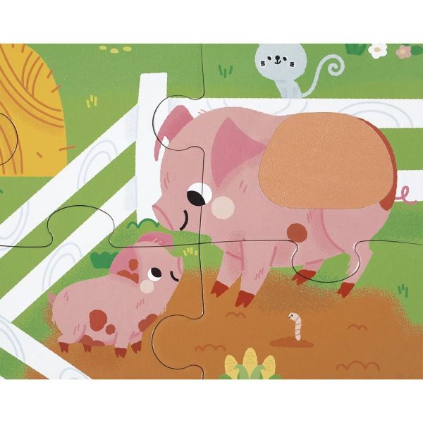 Puzzle enfant tactile La ferme 20 pièces