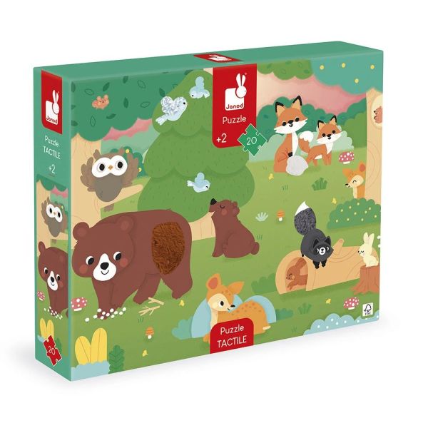 Puzzle enfant tactile La forêt 20 pièces