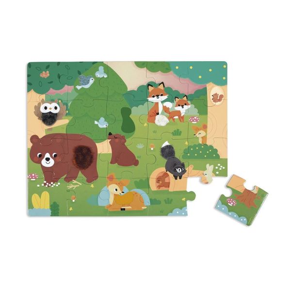 Puzzle enfant tactile La forêt 20 pièces