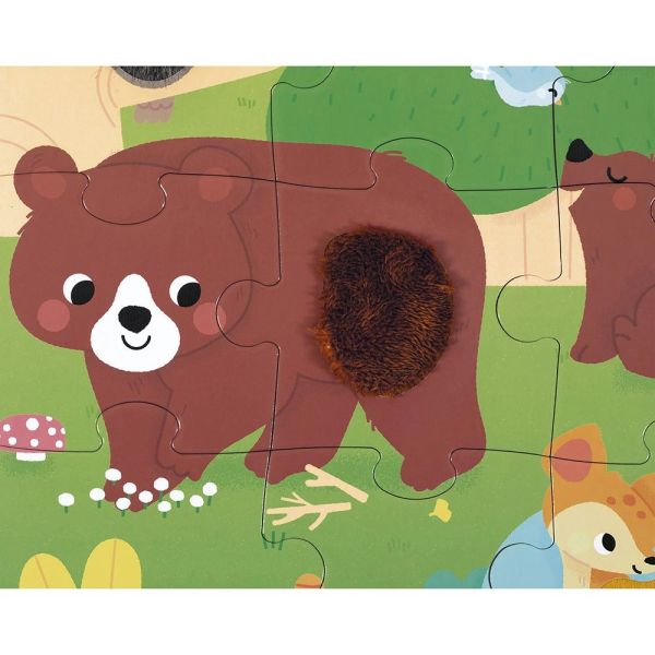 Puzzle enfant tactile La forêt 20 pièces